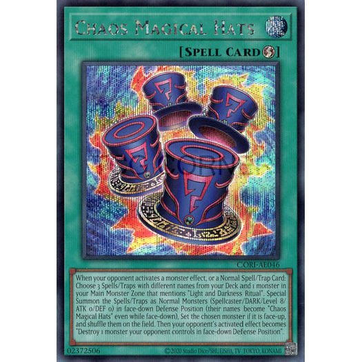 [ Bài Yugioh Chính Hãng ] CORI-AE046 Chaos Magical Hats - Secret Rare