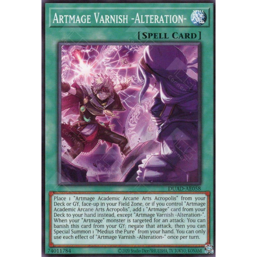 [ Bài Yugioh Chính Hãng ] DUAD-AE058 Artmage Varnish -Alteration- - Common