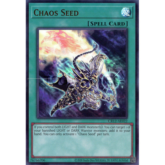 [ Bài Yugioh Chính Hãng ] CR12-AE022/CR12-AES07 Chaos Seed - Ultra Rare
