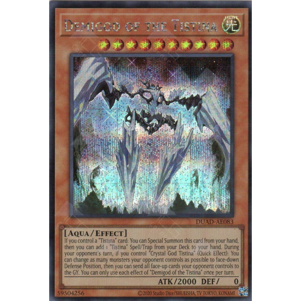 [ Bài Yugioh Chính Hãng ] DUAD-AE083 Demigod of the Tistina (SER)