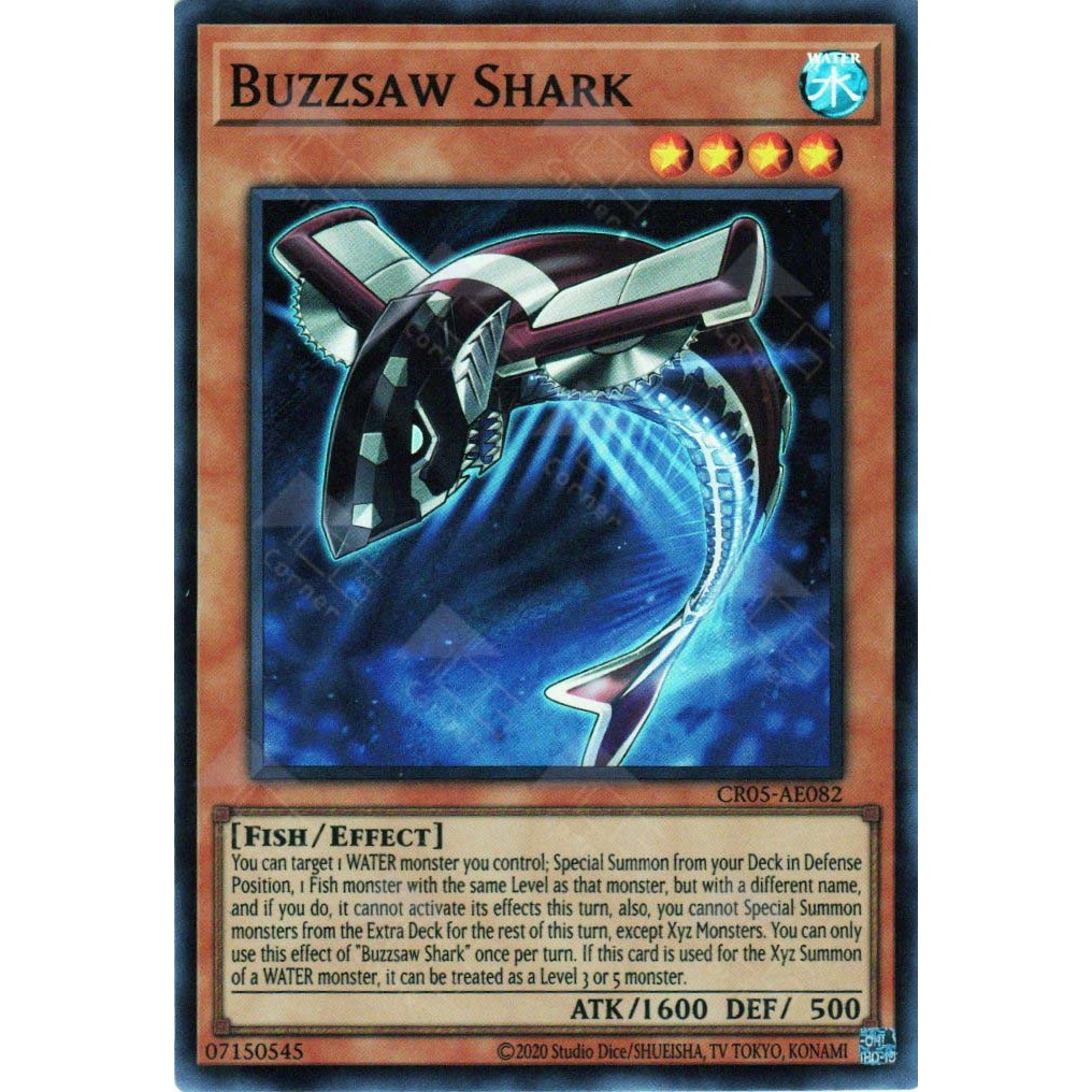 [ Bài Yugioh Chính Hãng ] CR05-AE082 Buzzsaw Shark (SR)
