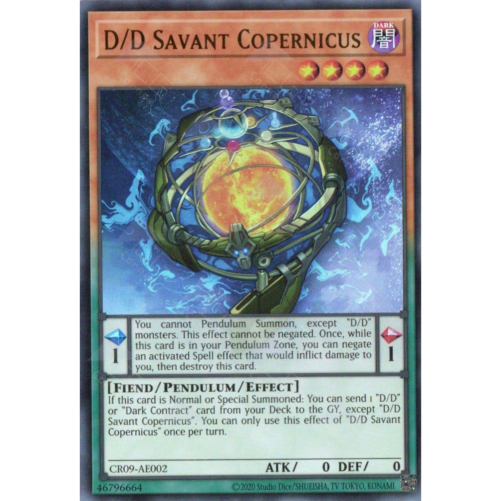[ Bài Yugioh Chính Hãng ] CR09-AE002 D/D Savant Copernicus - Ultra Rare
