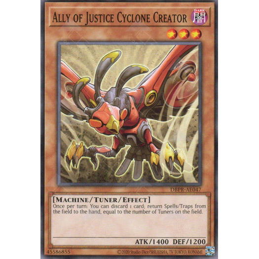 [ Bài Yugioh Chính Hãng ] DBPR-AE047 Ally of Justice Cyclone Creator - Common