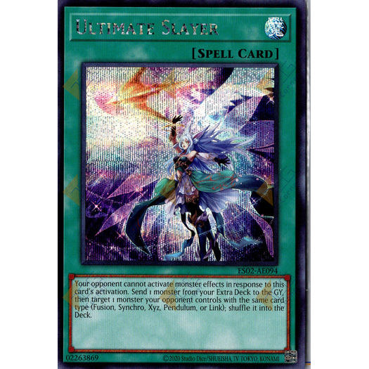 [ Bài Yugioh Chính Hãng ] ES02-AE094 Ultimate Slayer - Secret Rare