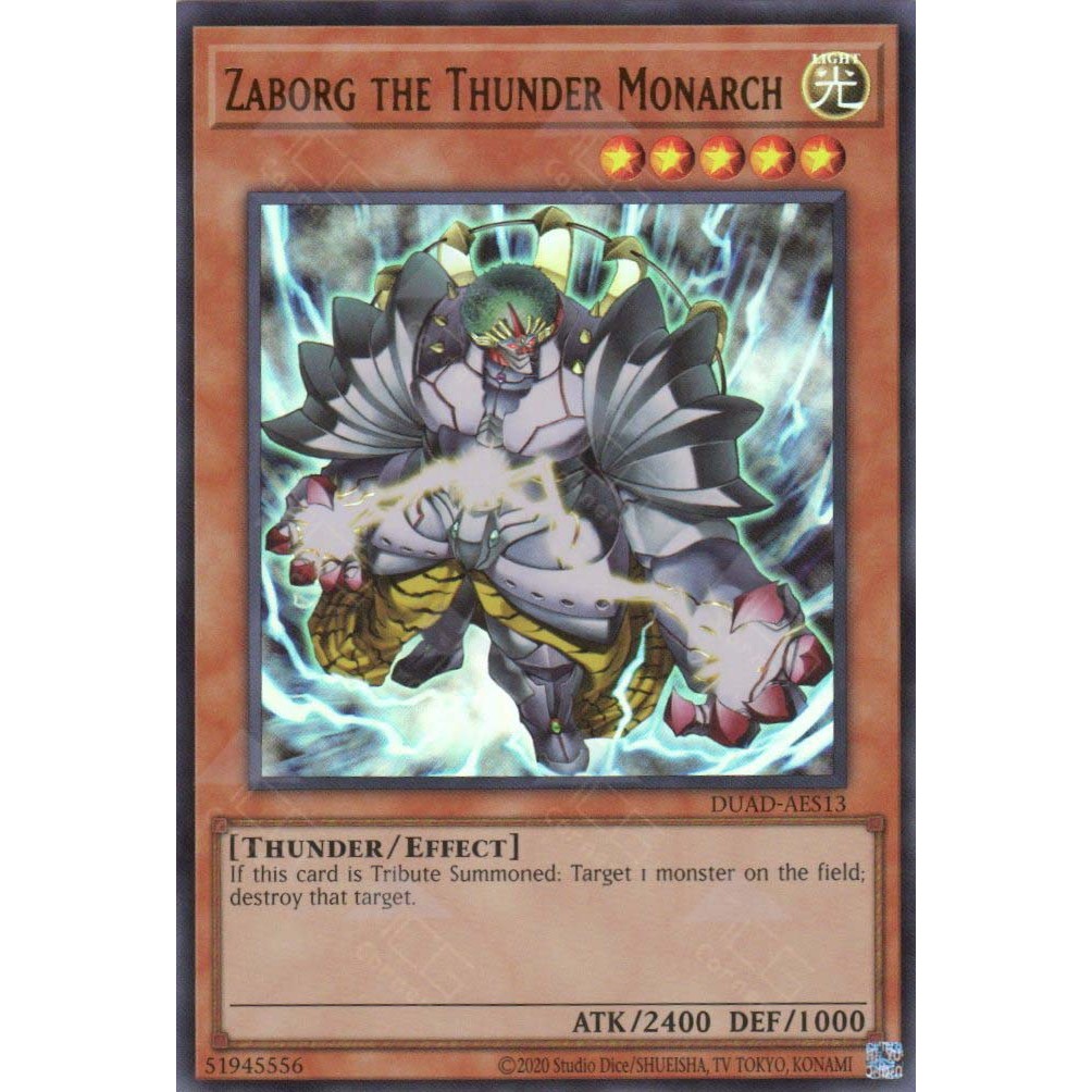 [ Bài Yugioh Chính Hãng ] DUAD-AES13 Zaborg The Thunder Monarch - Ultra Rare