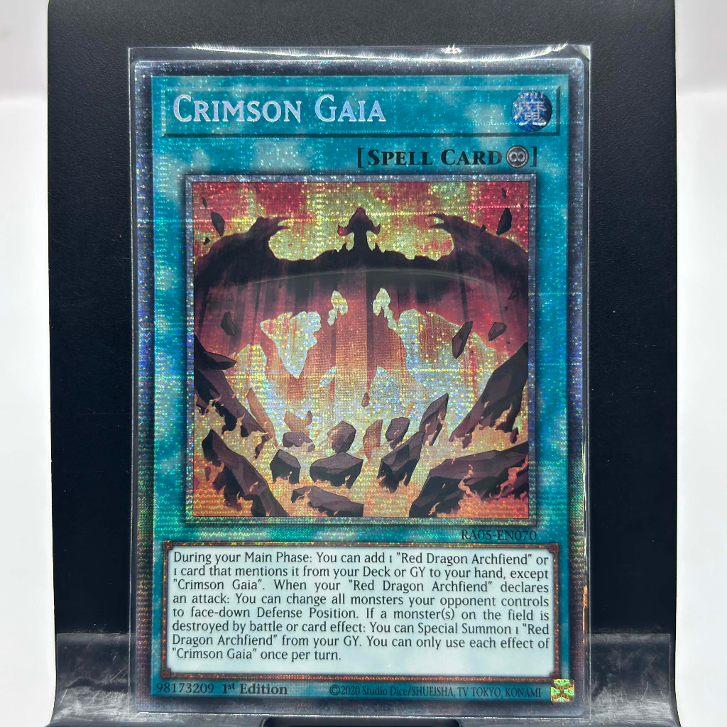 [ Bài Yugioh Chính Hãng ] Crimson Gaia - RA05-EN070 - Starlight Rare