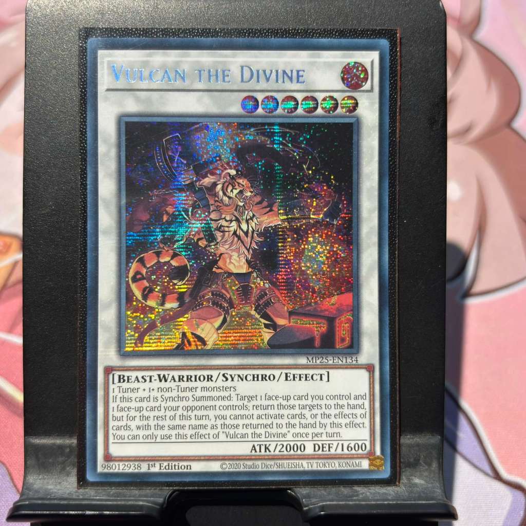 [ Bài Yugioh Chính Hãng ] Vulcan the Divine - MP25-EN134 - Prismatic Secret Rare 1st Edition