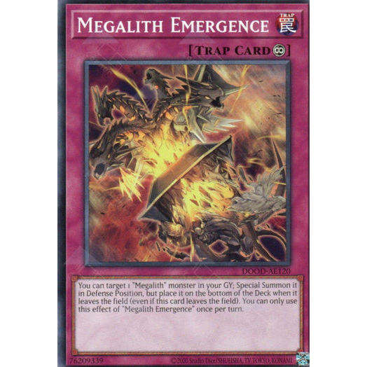 [ Bài Yugioh Chính Hãng ] DOOD-AE120 Megalith Emergence - Common