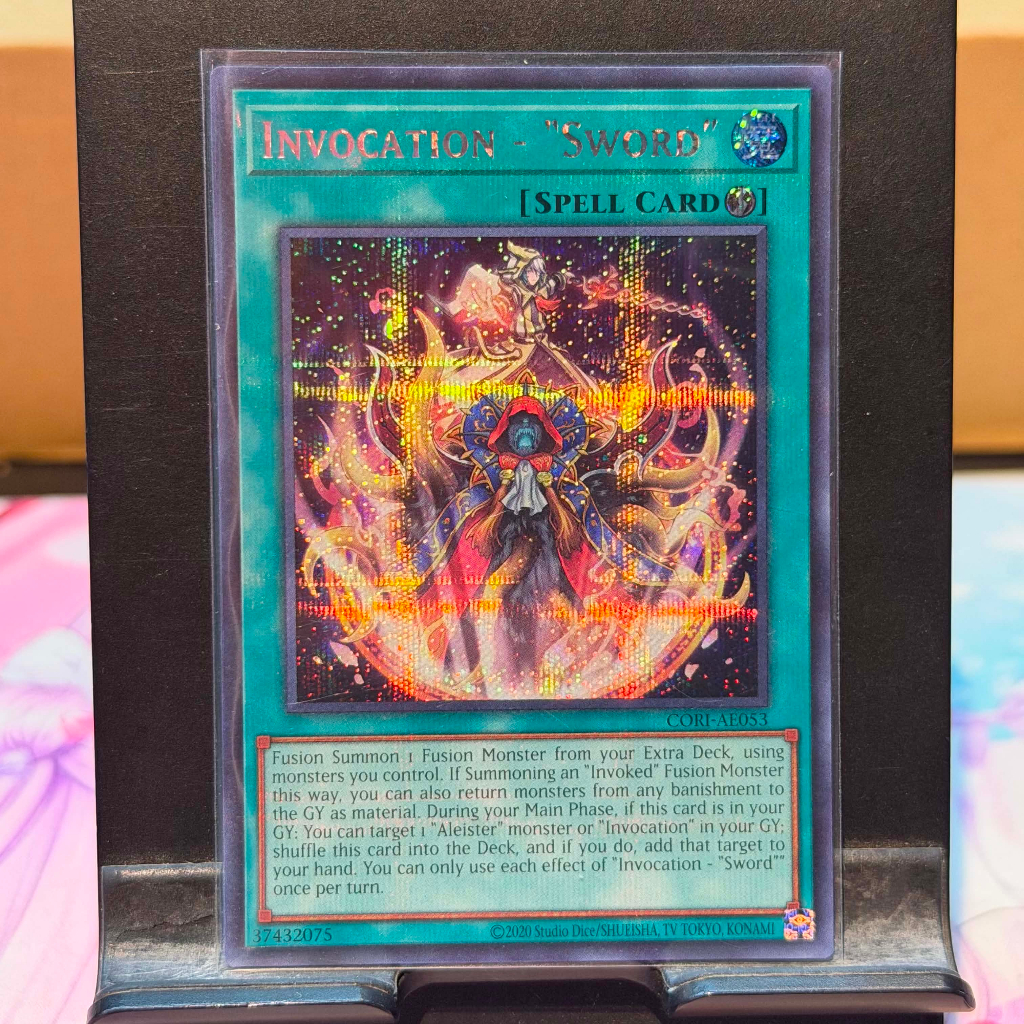 [ Bài Yugioh Chính Hãng ] CORI-AE053 Invocation - Sword - Secret Rare