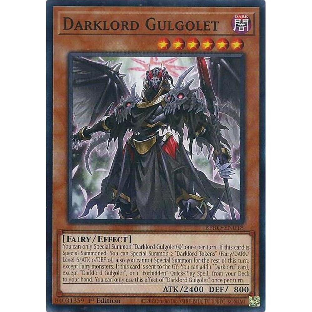 [ Bài Yugioh Chính Hãng ]  Darklord Gulgolet - BPRO-EN018 - Common 1st Edition