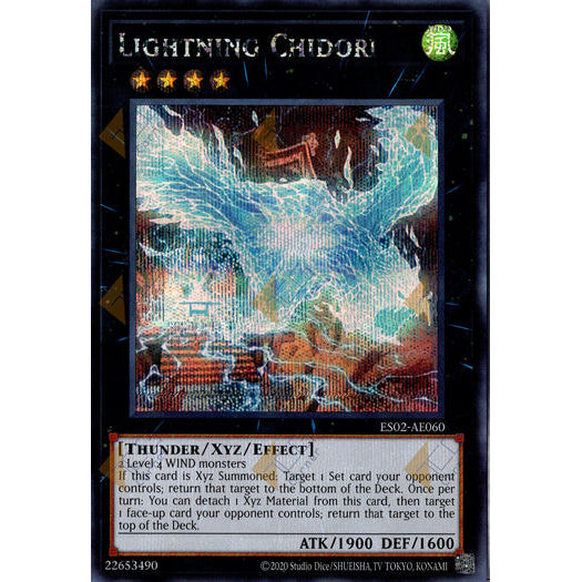 [ Bài Yugioh Chính Hãng ] ES02-AE060 Lightning Chidori - Secret Rare