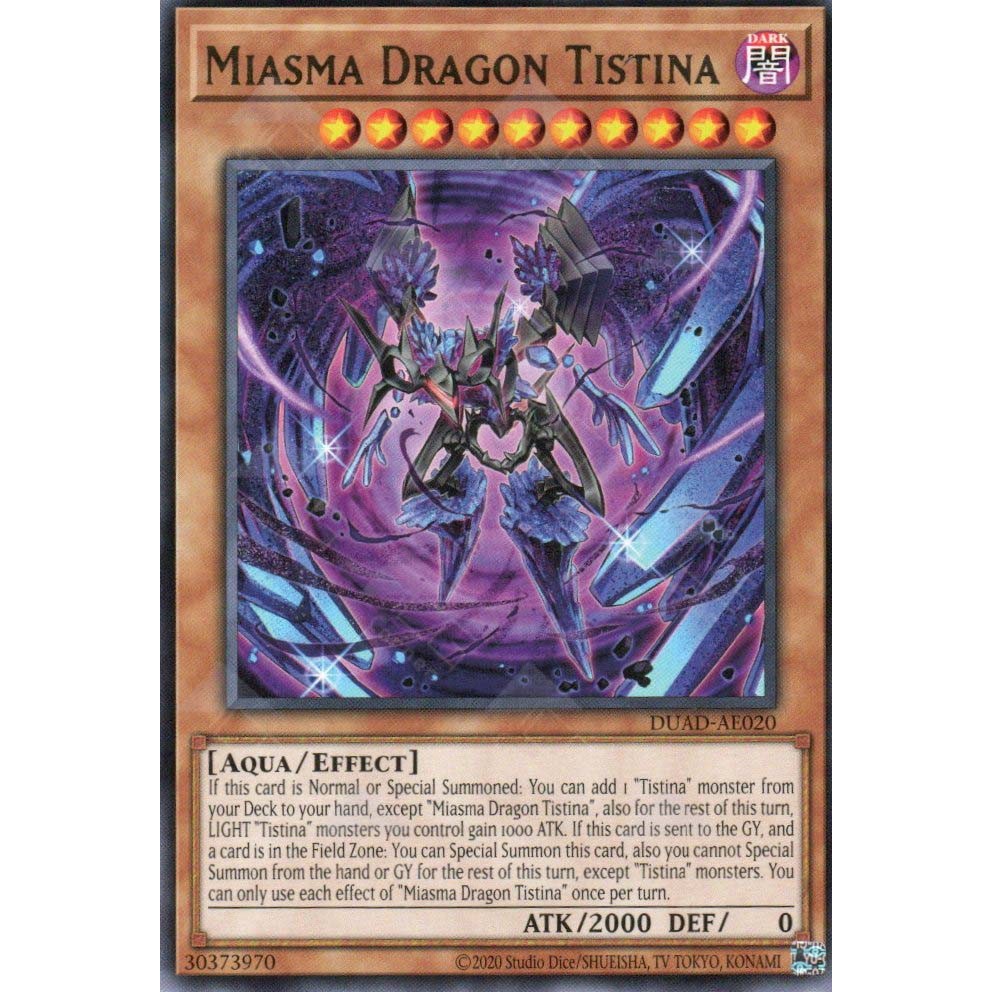 [ Bài Yugioh Chính Hãng ] DUAD-AE020 Miasma Dragon Tistina - Rare