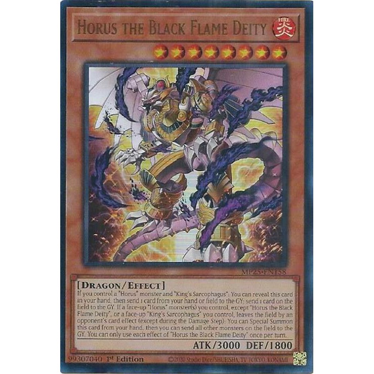 [ Bài Yugioh Chính Hãng ] Horus the Black Flame Deity - MP25-EN158 - Ultra Rare 1st Edition