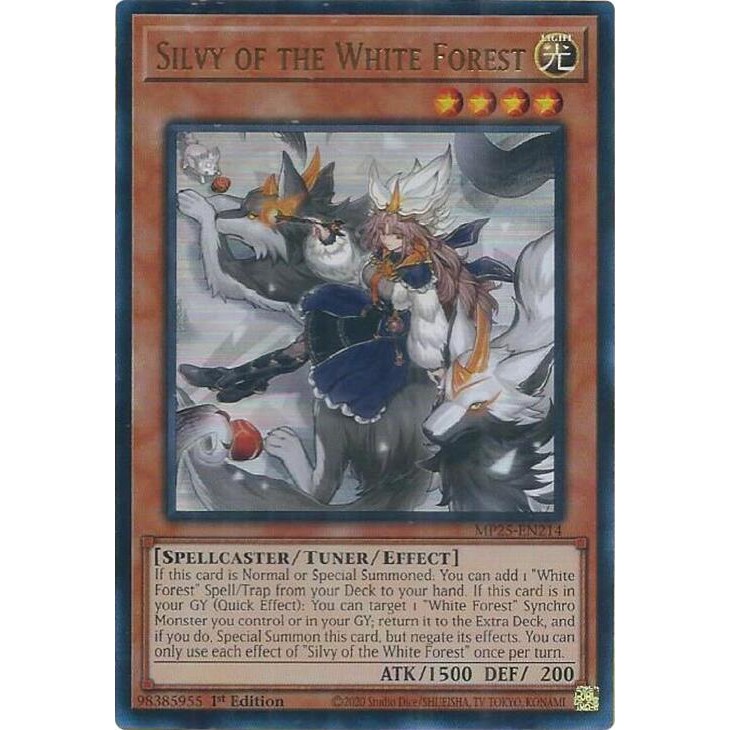 [ Bài Yugioh Chính Hãng ] Silvy of the White Forest - MP25-EN214 - Ultra Rare 1st Edition