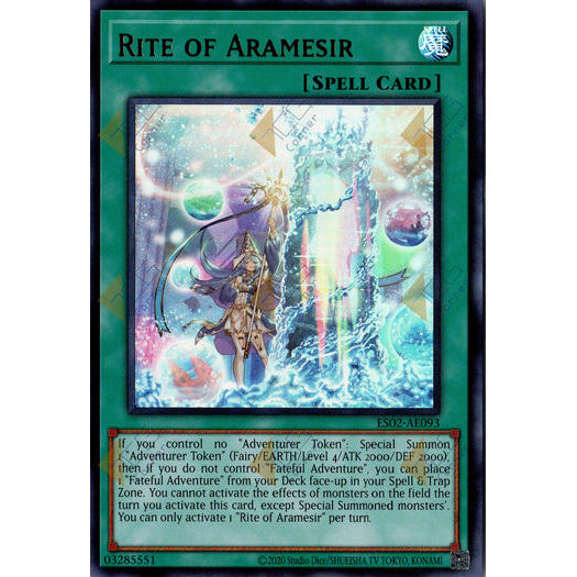 [ Bài Yugioh Chính Hãng ] ES02-AE093 Rite of Aramesir - Ultra Rare
