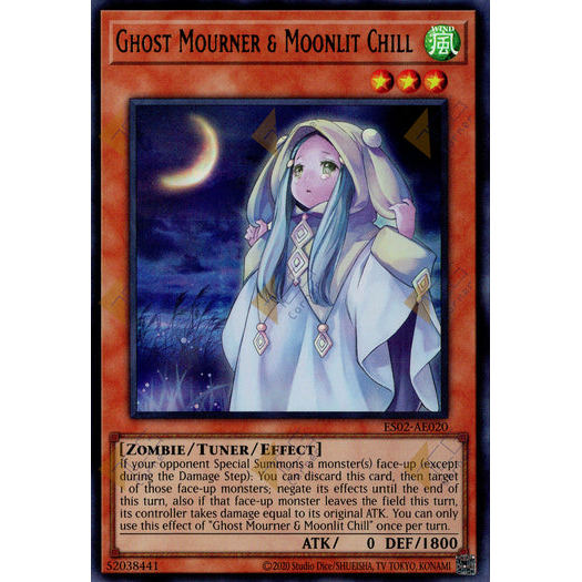 [ Bài Yugioh Chính Hãng ] ES02-AE020 Ghost Mourner & Moonlit Chill - Ultra Rare