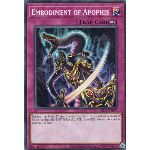 [ Bài Yugioh Chính Hãng ] CR10-AE070 Embodiment of Apophis - Common