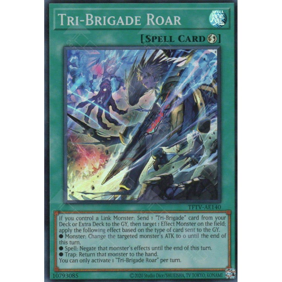[ Bài Yugioh Chính Hãng ] TFTV-AE140 Tri-Brigade Roar - Super Rare