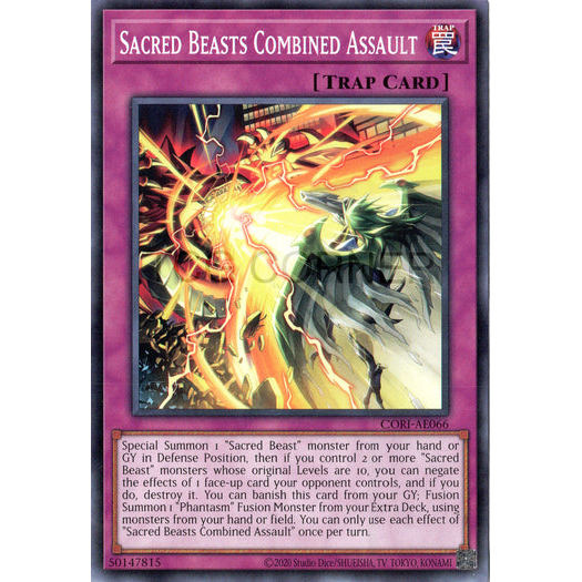 [ Bài Yugioh Chính Hãng ] CORI-AE066 Sacred Beasts Combined Assault - Common