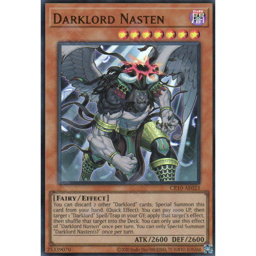 [ Bài Yugioh Chính Hãng ] CR10-AE023 Darklord Nasten - Ultra Rare