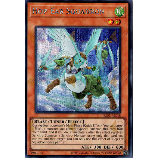 [ Bài Yugioh Chính Hãng ] ES02-AE018 Hop Ear Squadron - Secret Rare