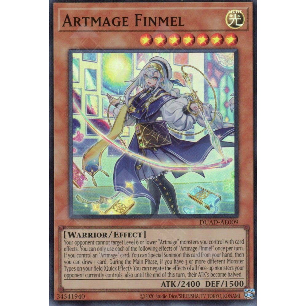 [ Bài Yugioh Chính Hãng ] DUAD-AE009 Artmage Finmel - Super Rare