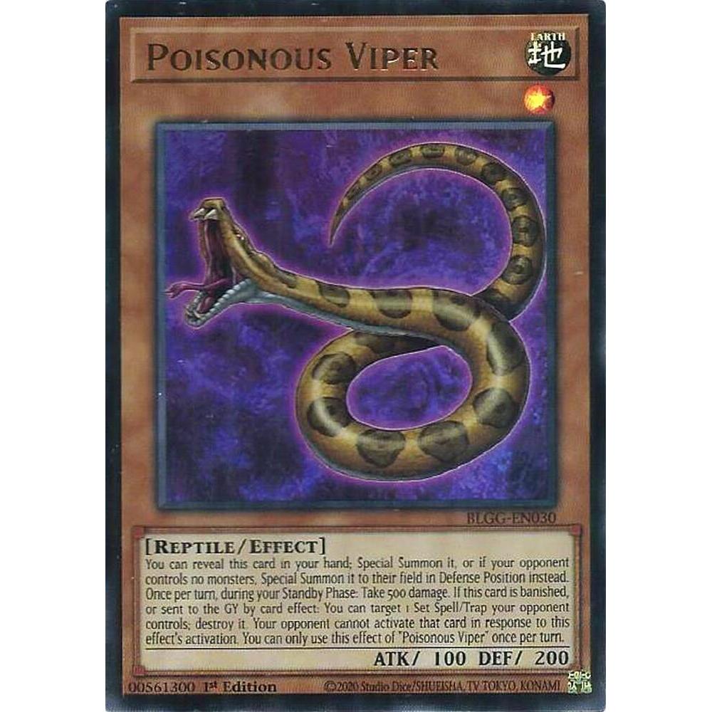 [ Bài Yugioh Chính Hãng ] Poisonous Viper - BLGG-EN030 - Ultra Rare