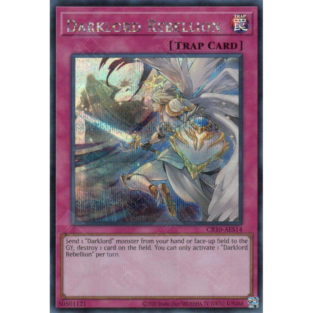[ Bài Yugioh Chính Hãng ] CR10-AES14 Darklord Rebellion (SER)