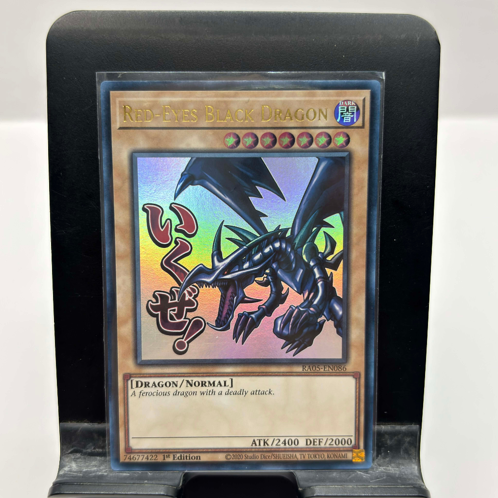 [ Bài Yugioh Chính Hãng ] Red-Eyes Black Dragon (Stamp Edition) - RA05-EN086 - Ultra Rare