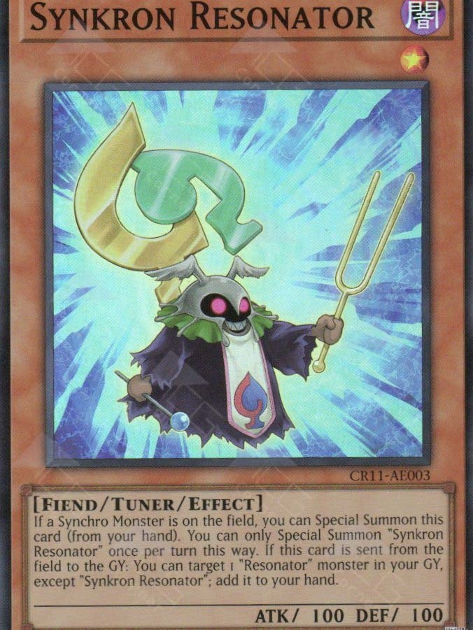 [ Bài Yugioh Chính Hãng ] CR11-AE003 Synkron Resonator (SR)