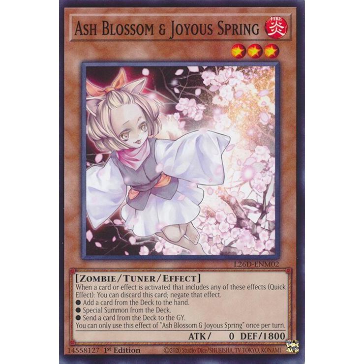 [ Bài Yugioh Chính Hãng ] Ash Blossom & Joyous Spring - L26D-ENM02 - Common