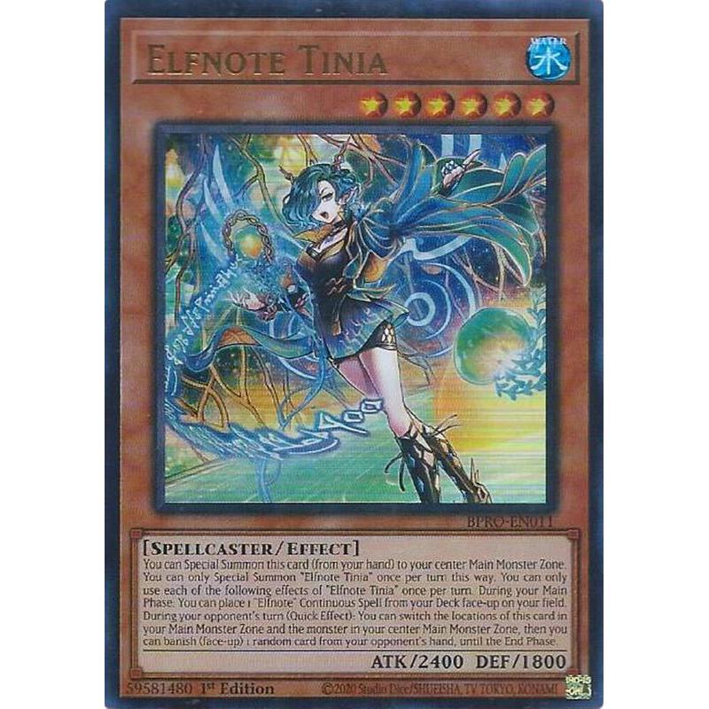 [ Bài Yugioh Chính Hãng ] Elfnote Tinia - BPRO-EN011 - Ultra Rare