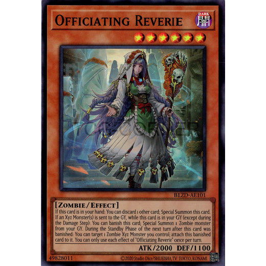 [ Bài Yugioh Chính Hãng ] BLZD-AE101 Officiating Reverie - Super Rare