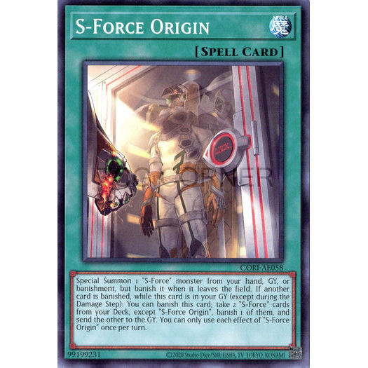 [ Bài Yugioh Chính Hãng ] CORI-AE058 S-Force Origin - Common