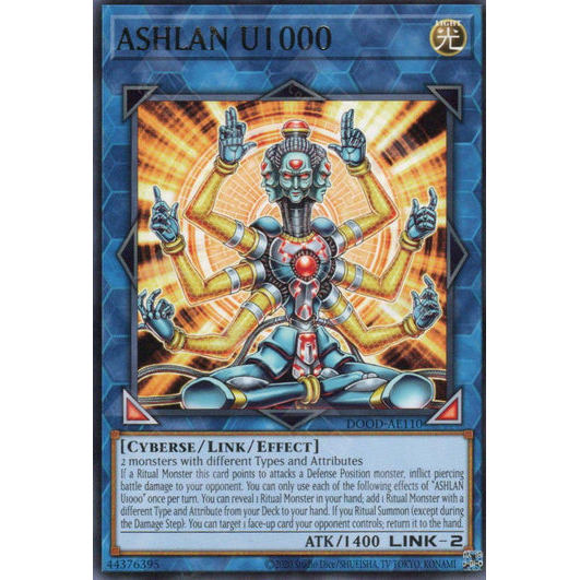 [ Bài Yugioh Chính Hãng ] DOOD-AE110 ASHLAN U1000 - Rare