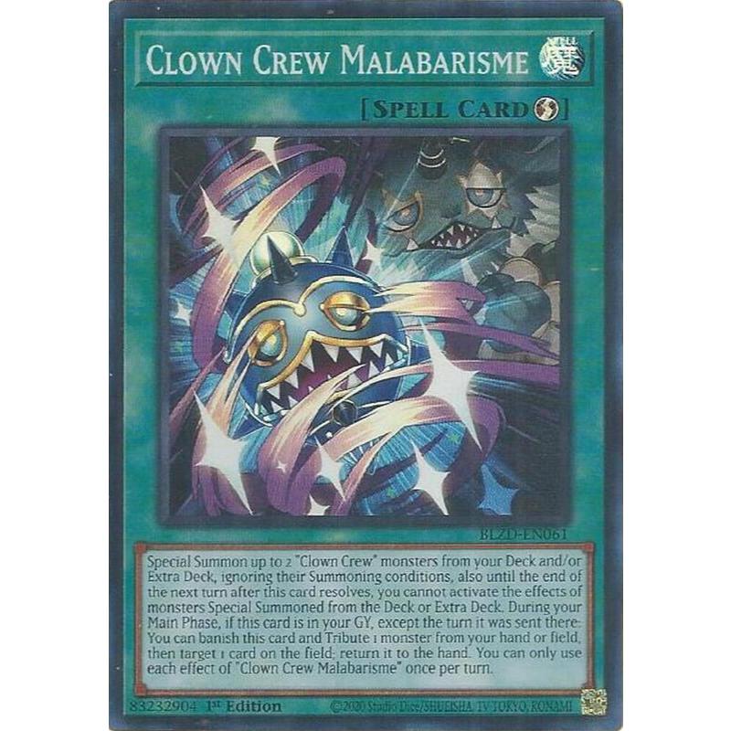 [ Bài Yugioh Chính Hãng ] Clown Crew Malabarisme - BLZD-EN061 - Super Rare