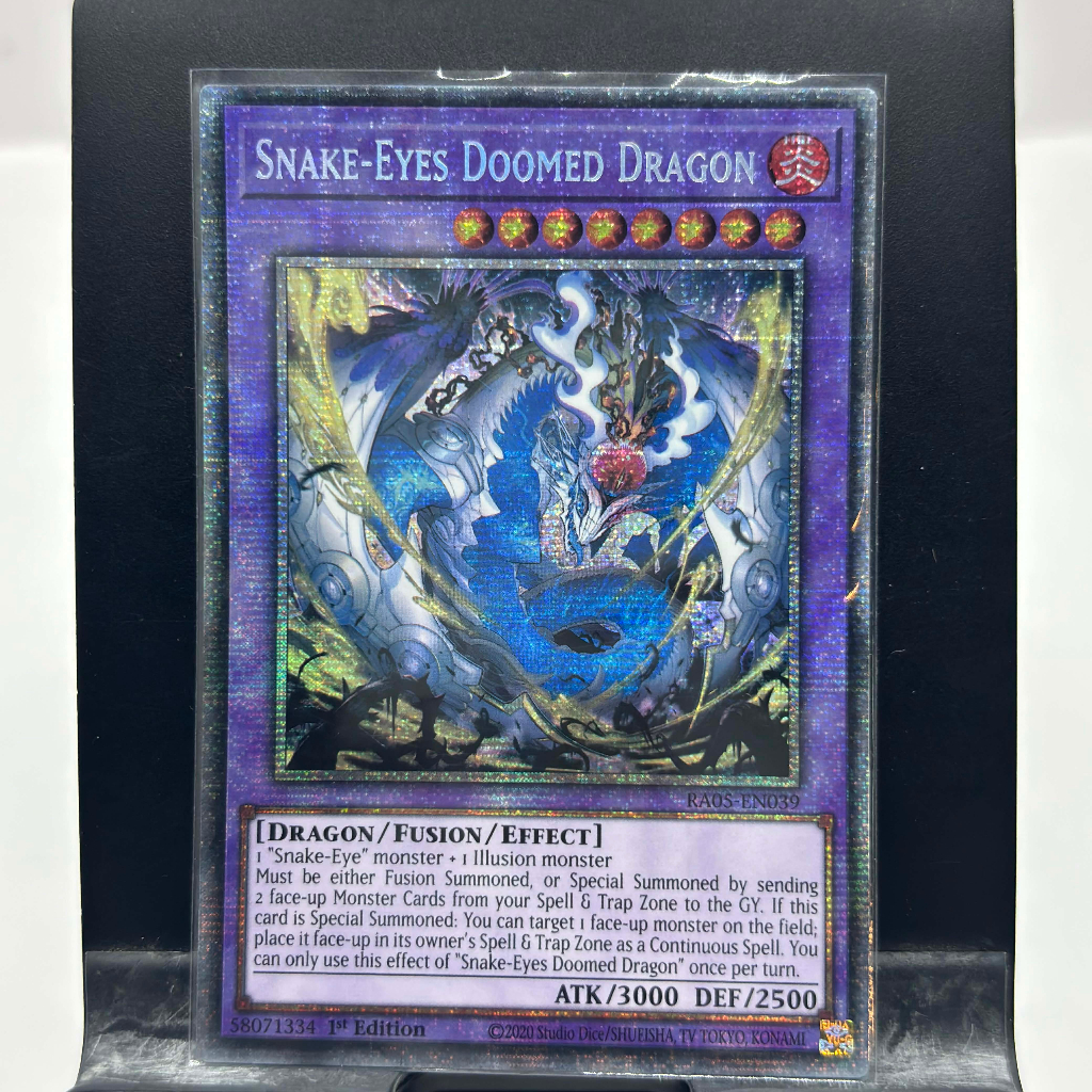 [ Bài Yugioh Chính Hãng ] Snake-Eyes Doomed Dragon - RA05-EN039 - Starlight Rare