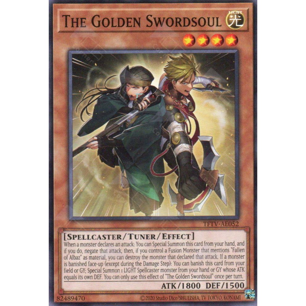 [ Bài Yugioh Chính Hãng ] TFTV-AE052 The Golden Swordsoul - Common
