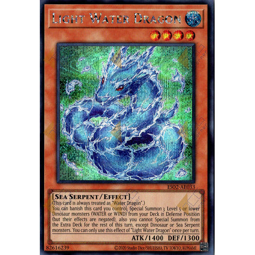 [ Bài Yugioh Chính Hãng ] ES02-AE033 Light Water Dragon - Secret Rare