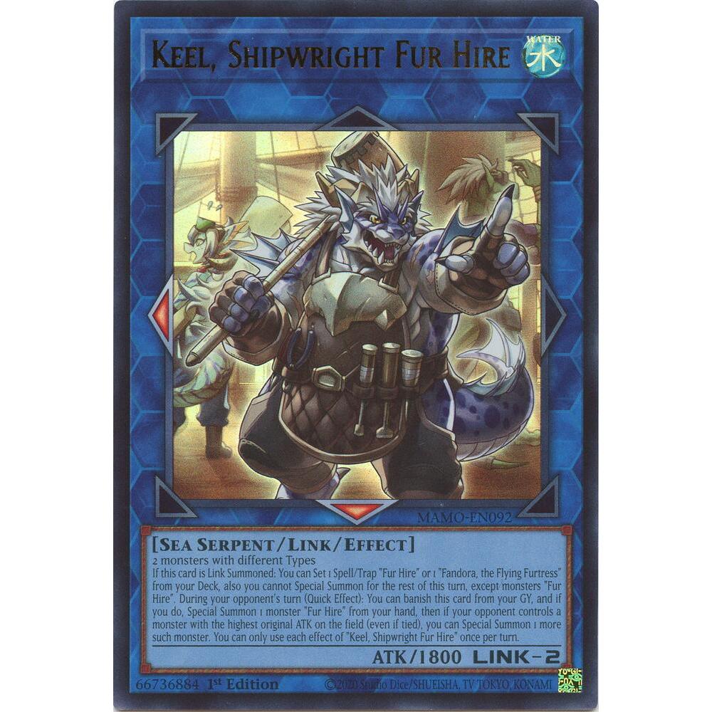 [Thẻ Bài Yugioh Chính Hãng] Keel, Shipwright Fur Hire - MAMO-EN092 - Ultra Rare