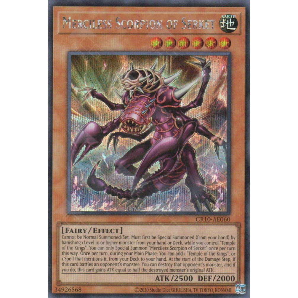 [ Bài Yugioh Chính Hãng ] CR10-AE060 Merciless Scorpion of Serket (SER)