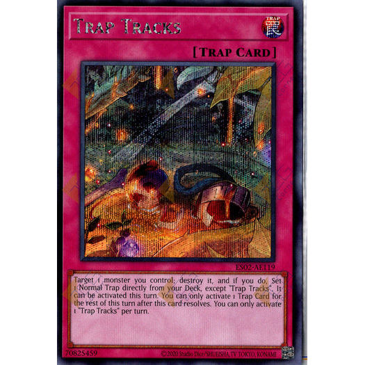 [ Bài Yugioh Chính Hãng ] ES02-AE119 Trap Tracks - Secret Rare