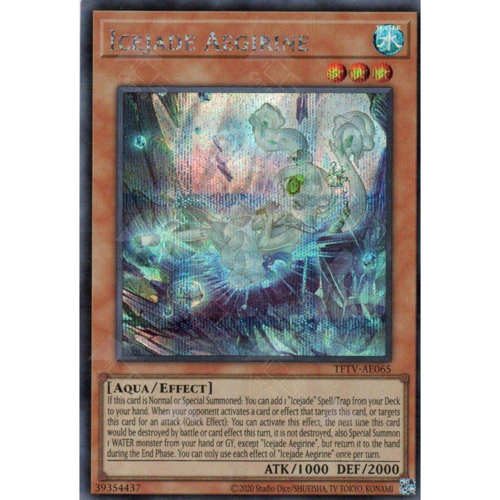 [ Bài Yugioh Chính Hãng ] TFTV-AE065 Icejade Aegirine (SER)
