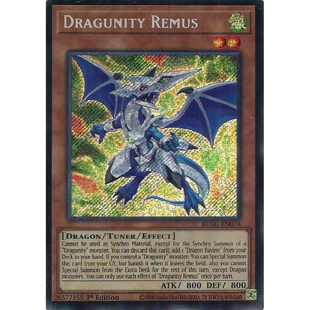[ Bài Yugioh Chính Hãng ] Dragunity Remus - BLGG-EN076 - Secret Rare