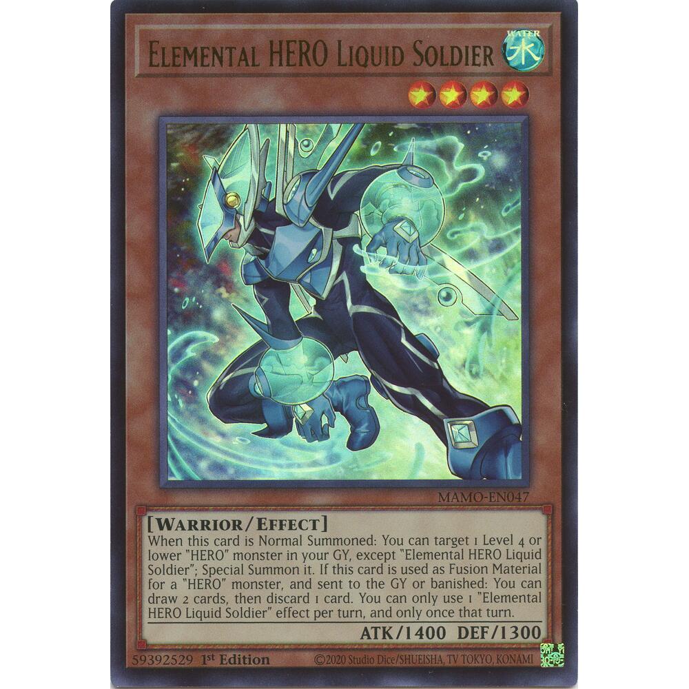 [Thẻ Bài Yugioh Chính Hãng] Elemental HERO Liquid Soldier - MAMO-EN047 - Ultra Rare