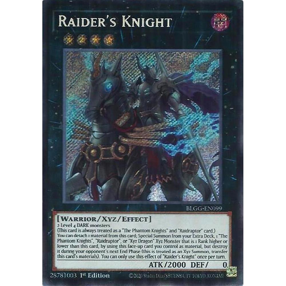 [ Bài Yugioh Chính Hãng ] Raider's Knight - BLGG-EN099 - Secret Rare