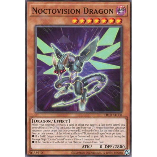 [ Bài Yugioh Chính Hãng ] CR10-AE008 Noctovision Dragon - Common