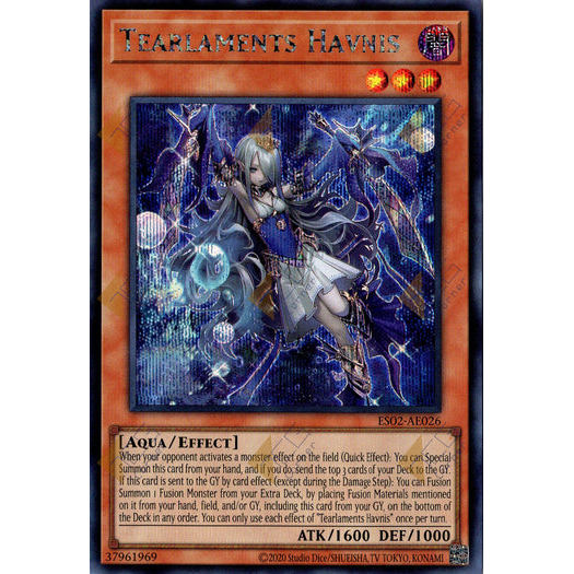 [ Bài Yugioh Chính Hãng ] ES02-AE026 Tearlaments Havnis - Secret Rare