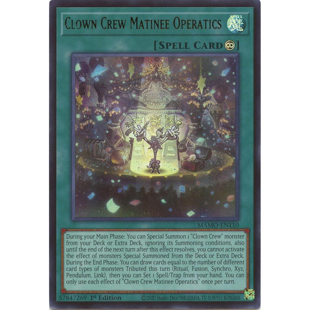 [Thẻ Bài Yugioh Chính Hãng] Clown Crew Matinee Operatics - MAMO-EN110 - Ultra Rare
