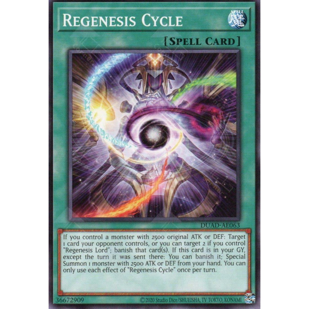 [ Bài Yugioh Chính Hãng ] DUAD-AE063 Regenesis Cycle - Common